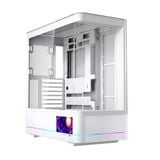  Thùng máy Case Leopard AC-02 | Trắng, kính cong, LCD 