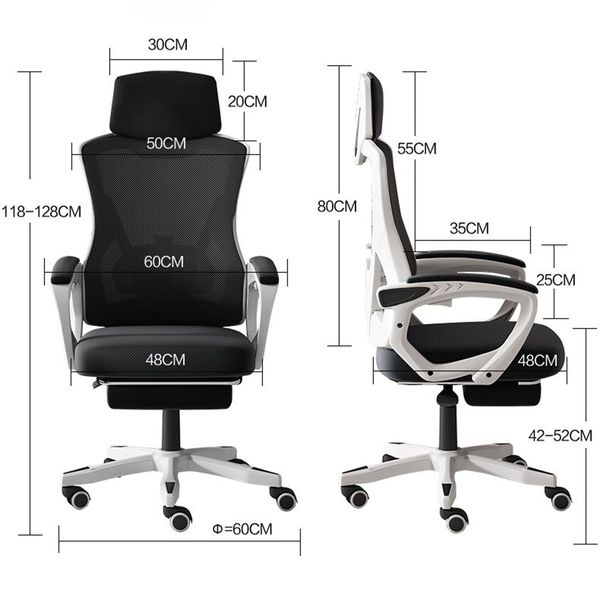  Ghế công thái học OEM 818 | Đen, 120kg, Chân xoay, Lưng lưới 