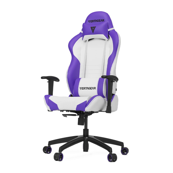  Ghế gaming VERTAGEAR SL2000 | Trắng tím, 100kg, Chân xoay, Da PU 