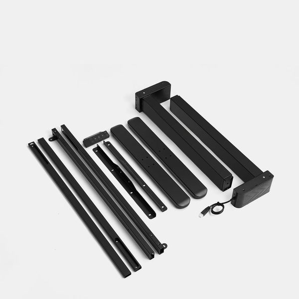  Bàn văn phòng Nâng hạ Active DP03 1m4 / 1m6 | Thép, Đen 