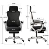  Ghế công thái học OEM 818 | Trắng, 120kg, Chân xoay, Lưng lưới 