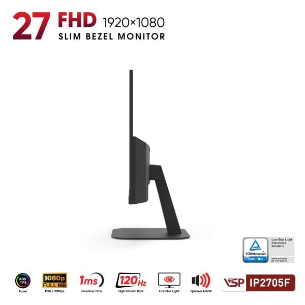  Màn hình Văn phòng VSP IP2705F | 27 inch, FHD, 120Hz, IPS, speaker 