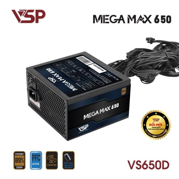  Nguồn máy tính VSP VS650D 650W | Non Modular, ATX 