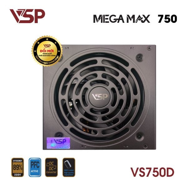  Nguồn máy tính VSP VS750D 750W | Non Modular, ATX 
