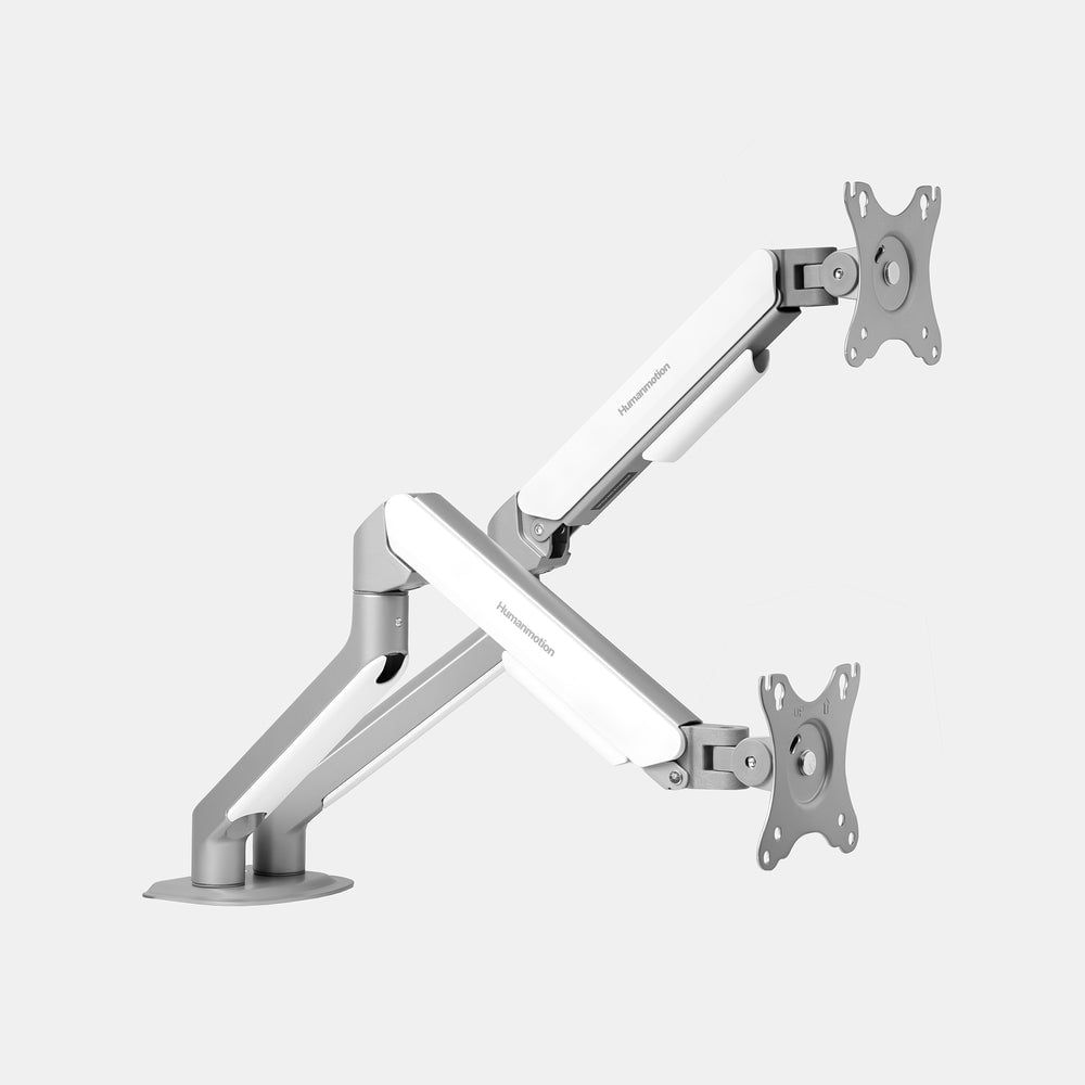 Giá treo màn hình đôi Human Motion T6 Pro Dual 2025 - Trắng | 17 - 32 inch