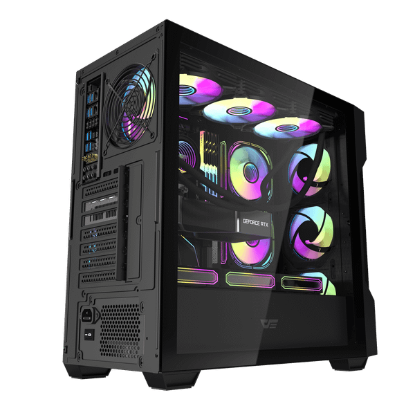  Thùng máy Case Darkflash DS900 Mesh ATX - Đen (Mặt lưới) 