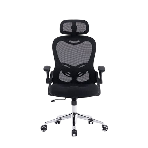 Ghế công thái học E DRA EEC224 | Đen, 150kg, Chân xoay, Lưng lưới