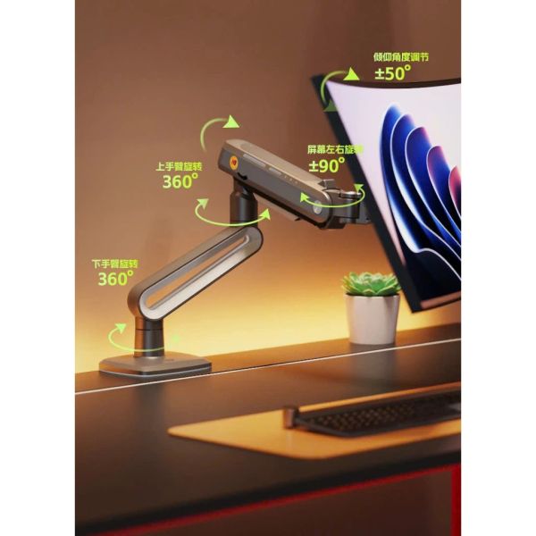  Giá treo màn hình North Bayou A6 Gaming - Đen xám | 27 - 50 inch 