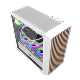  Thùng máy Case Darkflash DS900WD ATX - Trắng (Mặt gỗ) 