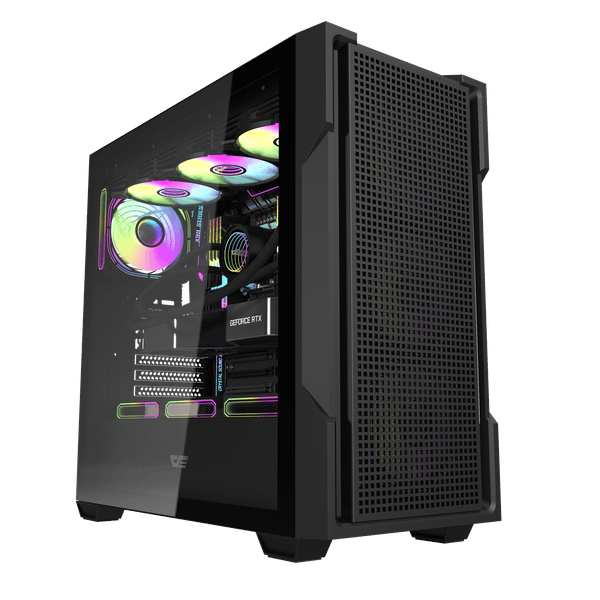  Thùng máy Case Darkflash DS900 Mesh ATX - Đen (Mặt lưới) 