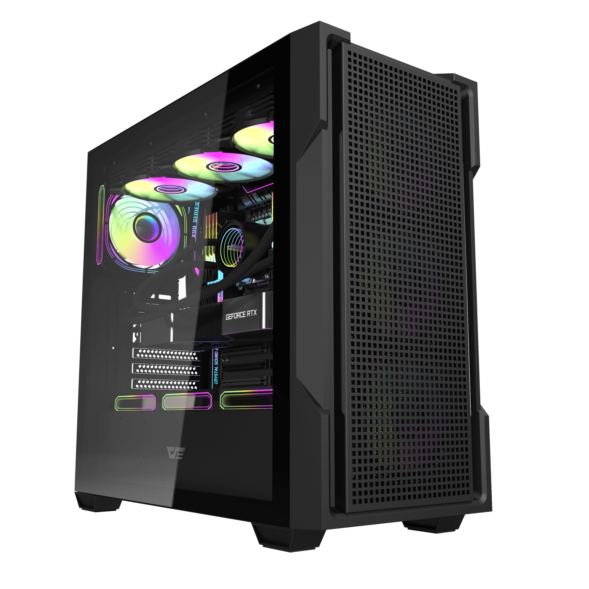 Thùng máy Case Darkflash DS900 Mesh ATX - Đen (Mặt lưới)