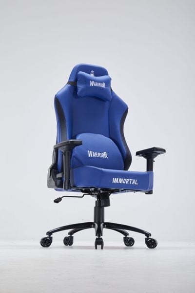  Ghế gaming WARRIOR Immortal WGC225 | Xanh, 120kg, Chân xoay, Da PU 
