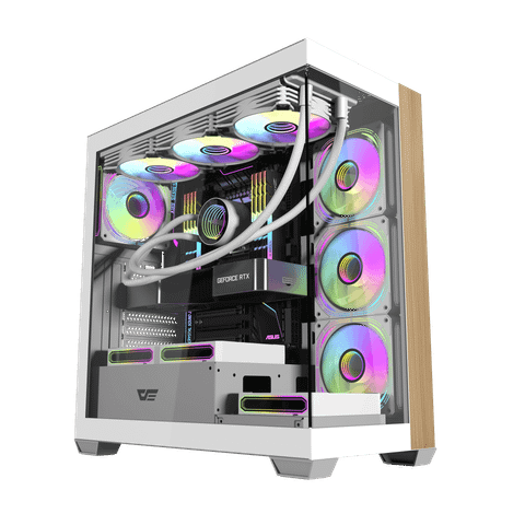 Thùng máy Case Darkflash DS900W ATX Glass - Trắng