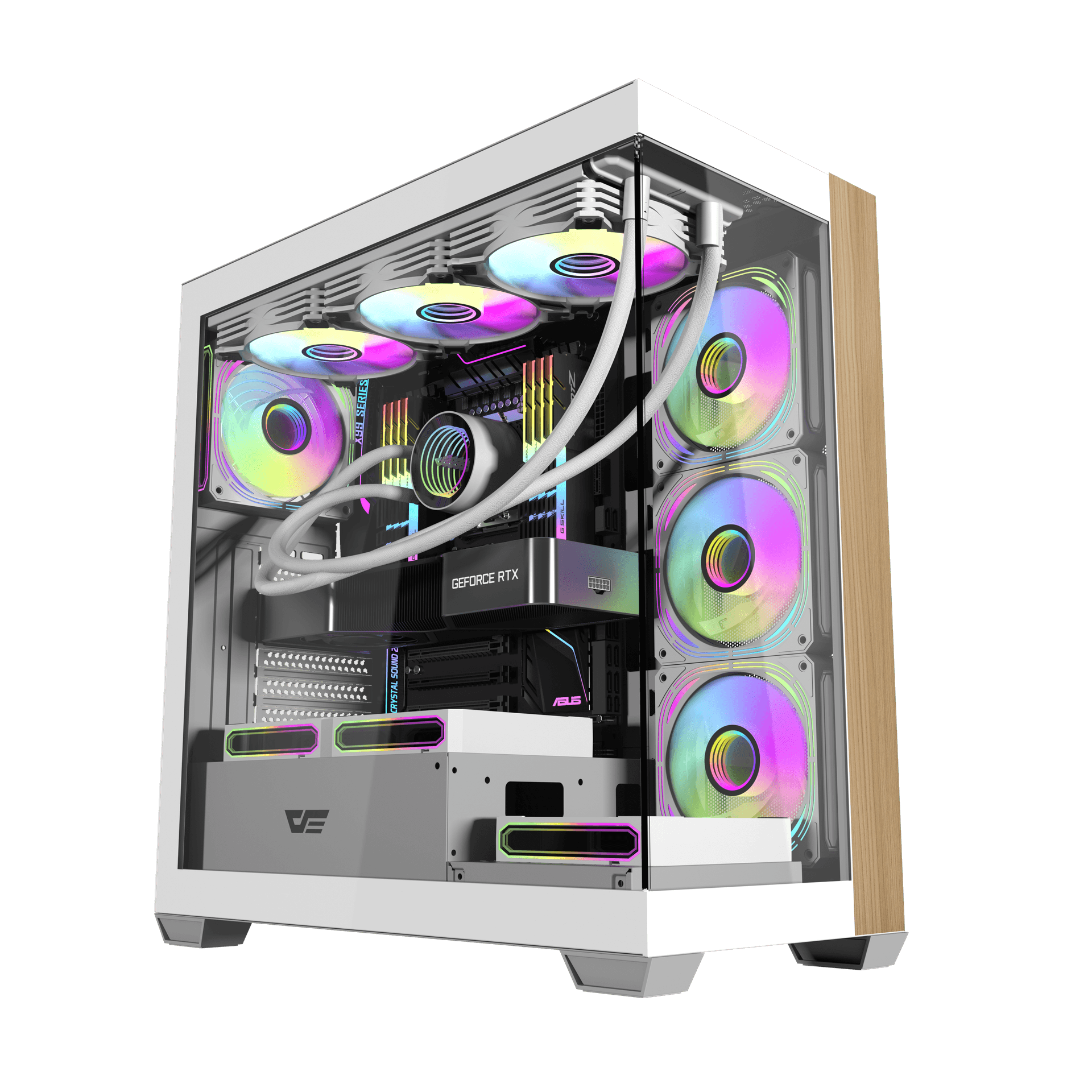 Thùng máy Case Darkflash DS900W ATX Glass - Trắng