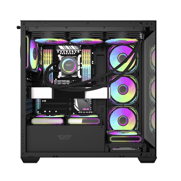  Thùng máy Case Darkflash DS900W ATX Glass - Đen 