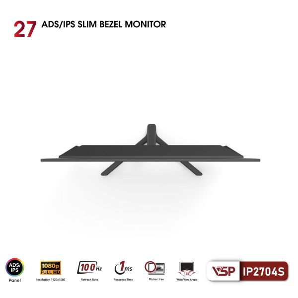  Màn hình VSP IP2704S | 27 inch, Full HD, IPS, 100Hz, 1ms, Đen 