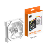  Quạt tản nhiệt PC Xigmatek Infinity Pro 6 (EN 49446) | Fan 120mm, ARGB, Gió ngược, Trắng 