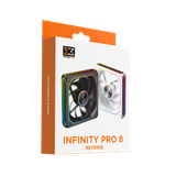  Quạt tản nhiệt PC Xigmatek Infinity Pro 8 Arctic Reverse | 120mm, ARGB, Gió ngược, Trắng (EN49569) 