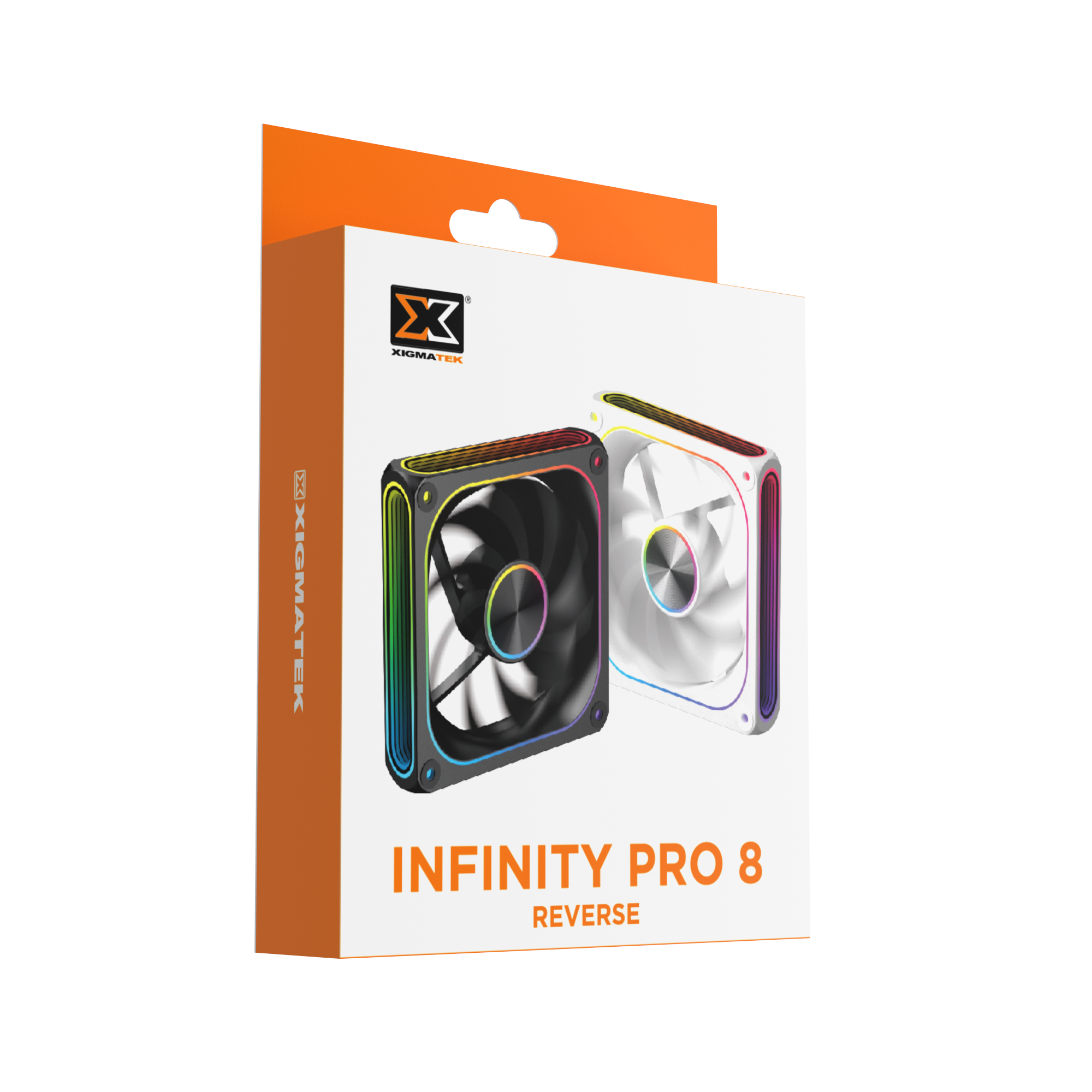 Quạt tản nhiệt PC Xigmatek Infinity Pro 8 Arctic Reverse | 120mm, ARGB, Gió ngược, Trắng (EN49569)