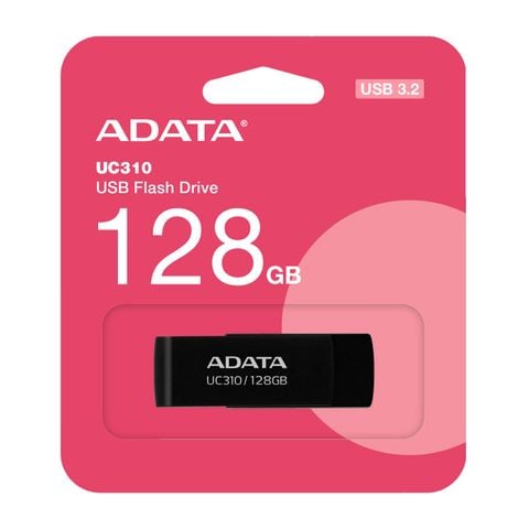 USB ADATA 128GB Đen / USB 3.2 Gen 1 (UC310-128G-RBK)