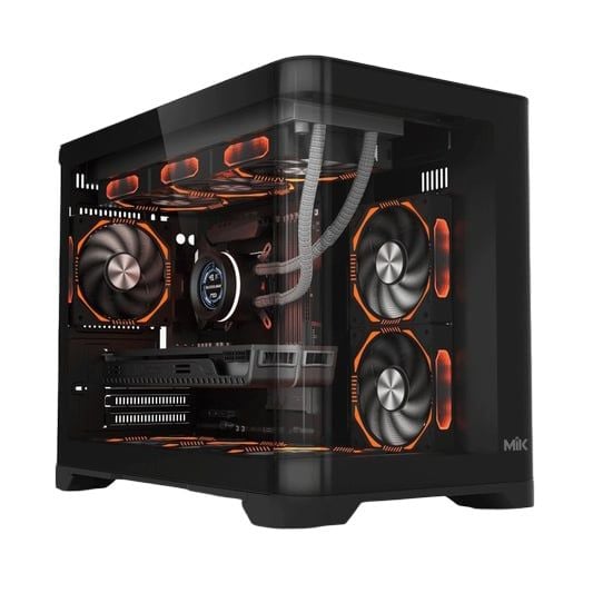  Thùng máy Mik Focalors | Đen, không kèm fan 