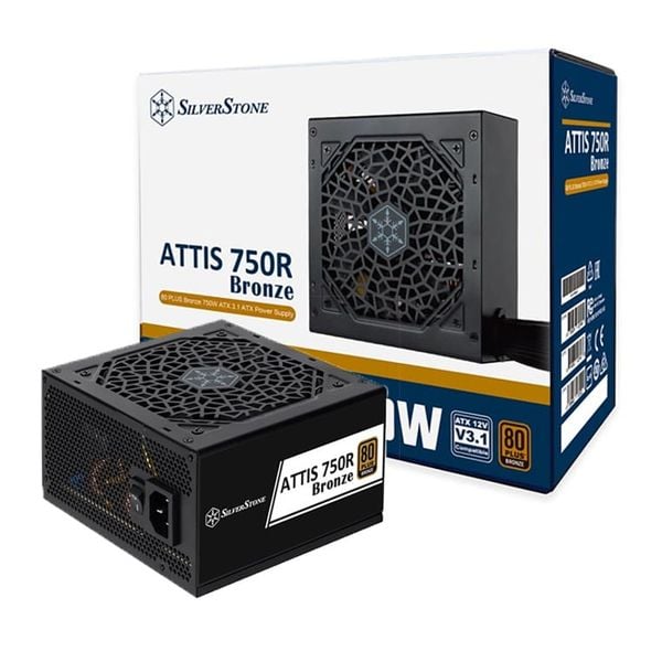  Nguồn máy tính SilverStone Attis 750R 750W 80 Plus Bronze (SST-AT750R-BF) | Non Modular, ATX 