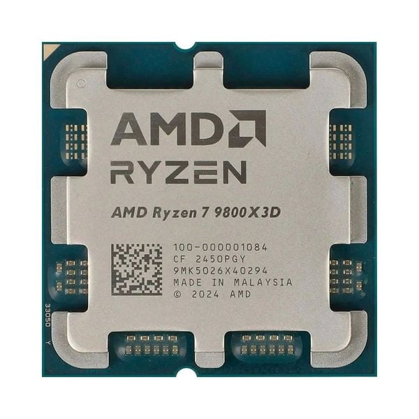  CPU AMD Ryzen 7 9800X3D Tray - Nobox | AM5, 8 nhân/16 luồng, Max 5.2 GHz 
