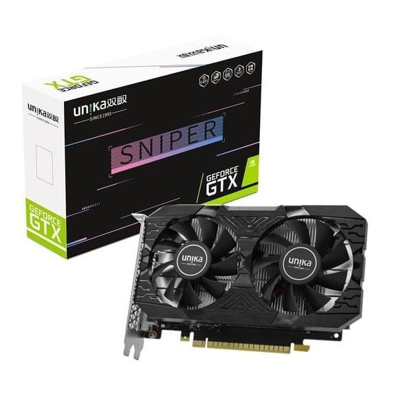  Card màn hình NVIDIA GeForce GTX 1650 Unika Super Sniper V2 | 4GB GDDR6, 896 CUDA, 300W 
