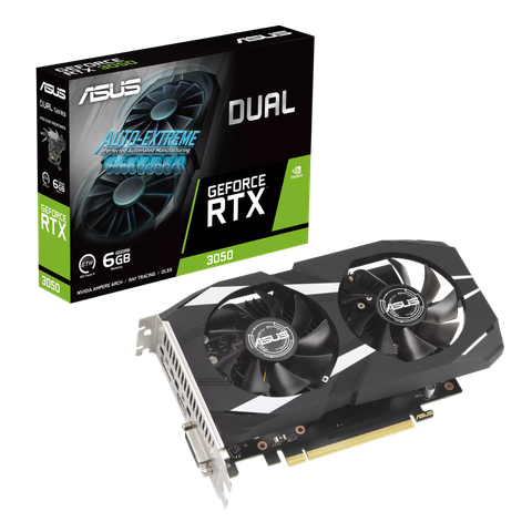 [Cũ] Card màn hình Asus Dual RTX 3050 6GB 2 Fan. BH 3T Star