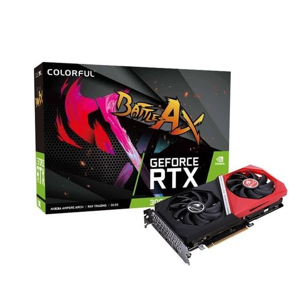  Card màn hình Colorful GeForce RTX 3060 Battle AX DUO 12GB V2-V | 12GB GDDR6, 3584 CUDA, 192-bit 
