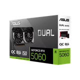  Card màn hình ASUS Dual GeForce RTX 5060 8GB GDDR7 OC Edition - A (DUAL-RTX5060-O8G-A) | 3840 CUDA, PCIe 5.0 