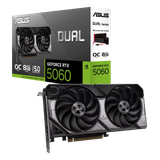  Card màn hình ASUS Dual GeForce RTX 5060 8GB GDDR7 OC Edition - A (DUAL-RTX5060-O8G-A) | 3840 CUDA, PCIe 5.0 
