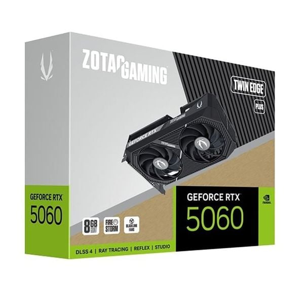  Card màn hình ZOTAC GAMING GeForce RTX 5060 Twin Edge Plus 8GB GDDR7 (ZT-B50600E2-10M) | 3840 CUDA, 2497 MHz, 2 Fan 
