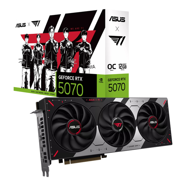  Card màn hình ASUS Dual GeForce RTX 5070 T1 OC Gaming (T1-RTX5070-O12G-GAMING) | 12GB GDDR7, 6144 CUDA, 2595MHz 