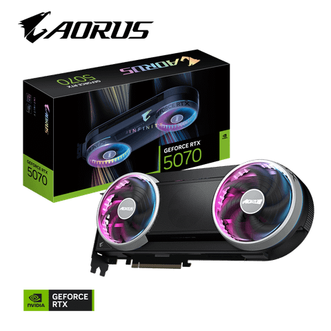 Card màn hình Gigabyte AORUS GeForce RTX 5070 INFINITY 12G | 12GB GDDR7, 6144 CUDA, 28Gbps, PCIe 5.0