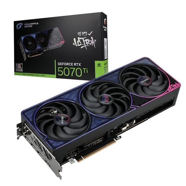  Card màn hình Colorful iGame GeForce RTX 5070 Ti Ultra OC SFF 16GB-V | 16GB GDDR7, 3x DisplayPort 2.1b, HDMI 2.1b 