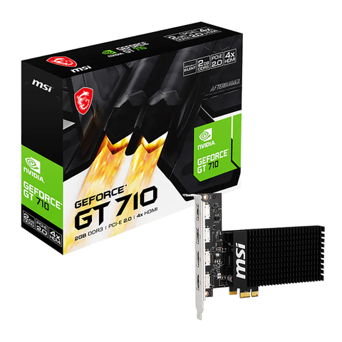 Card màn hình MSI GeForce GT 710 2G D3H LP | 2GB DDR3, 4 HDMI, 4K