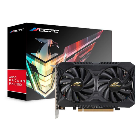 Card màn hình OCPC Radeon RX 6500 XM 2X Fans Black | 8GB GDDR6, 64-bit, Dual Fan
