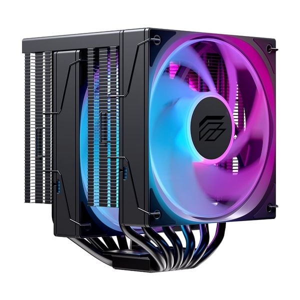  Tản nhiệt khí EINAREX Ventus V80 ARGB | 6 ống đồng, 2 Fan 120mm, Đen 