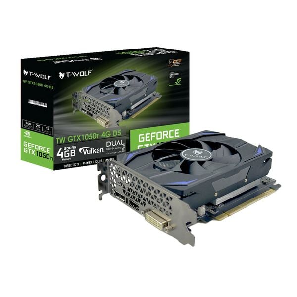  Card màn hình (NVIDIA) T-Wolf GeForce GTX 1050 Ti V2 (Pnb 686871045) | 4GB GDDR5, 768 CUDA 