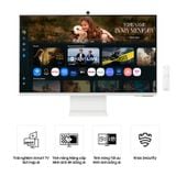  Màn hình thông minh Samsung M8 LS32FM803UEXXV | 32 inch, 4K/UHD, 60Hz, VA, AI, Smart TV Apps 