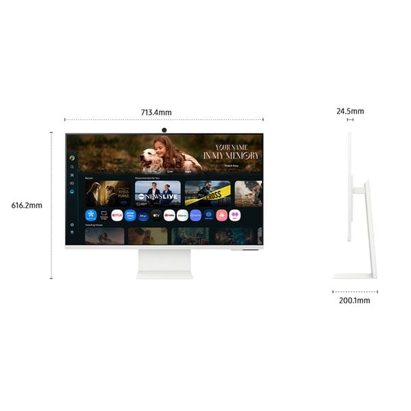  Màn hình thông minh Samsung M8 LS32FM803UEXXV | 32 inch, 4K/UHD, 60Hz, VA, AI, Smart TV Apps 
