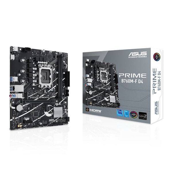  Mainboard ASUS Prime B760M-F D4 DDR4 | LGA 1700, mATX, 2 khe RAM 