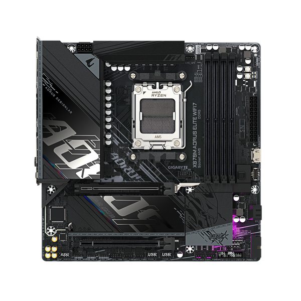  Mainboard (AMD) Gigabyte X870M AORUS Elite WiFi 7 | AM5, mATX, WiFi 7, 4 khe RAM 