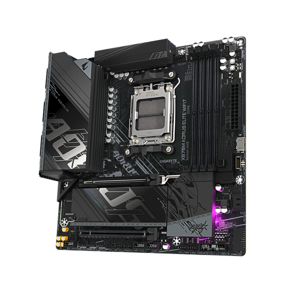  Mainboard (AMD) Gigabyte X870M AORUS Elite WiFi 7 | AM5, mATX, WiFi 7, 4 khe RAM 