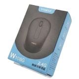  Chuột Gaming Ynxsc W108G Black | Không dây 2.4GHz, 1600 DPI, Ergonomic, Đen 
