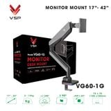  Giá treo màn hình VSP VG60-1 - Đen xám | 17 - 42 inch, chân đế RGB, nút chỉnh LED, cổng USB 3.0 & Type C 