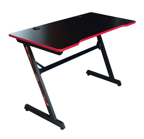 Bàn Gaming chữ Z 1m4 | Khung đen, mặt đen