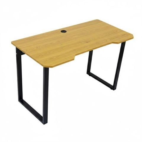 Bàn Gaming Chữ U 1m2 | Thép, Mặt bàn P1PB, Chân đen / Mặt vân gỗ