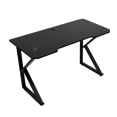 Bàn Gaming Chữ K 1m4 | Thép, Mặt bàn P1PB, Khung đen / Mặt đen